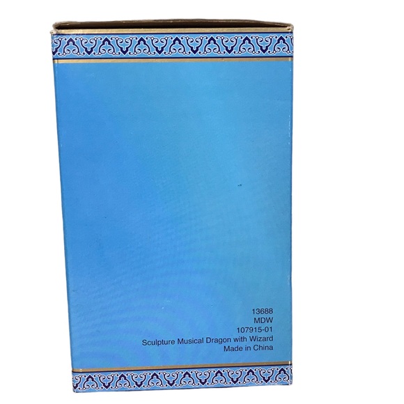 Vintage Musical Sculpture Fantasy Wizard And Dragon Crystals And Wind Chime - Picture 13 of 16